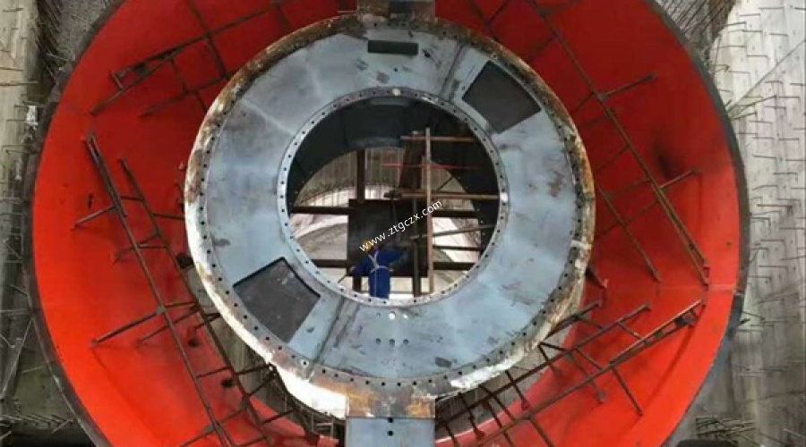 建設(shè)中的安居電站機組安裝照片